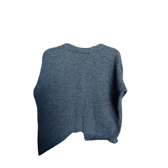 Gray Madewell 100% merino wool open front cardigan with 100% leather pockets szS - Picture 7 of 7